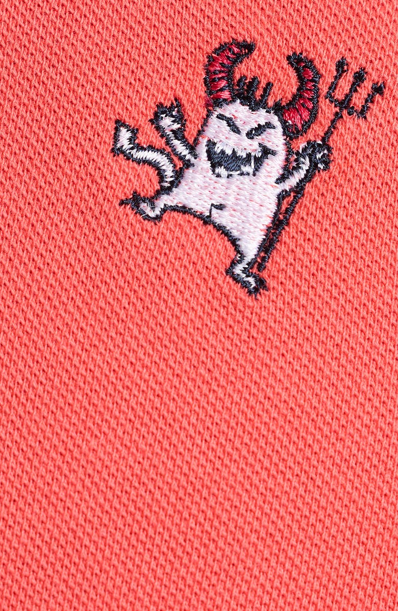 Robert Graham Devil Cotton Polo, Alternate, color, Coral