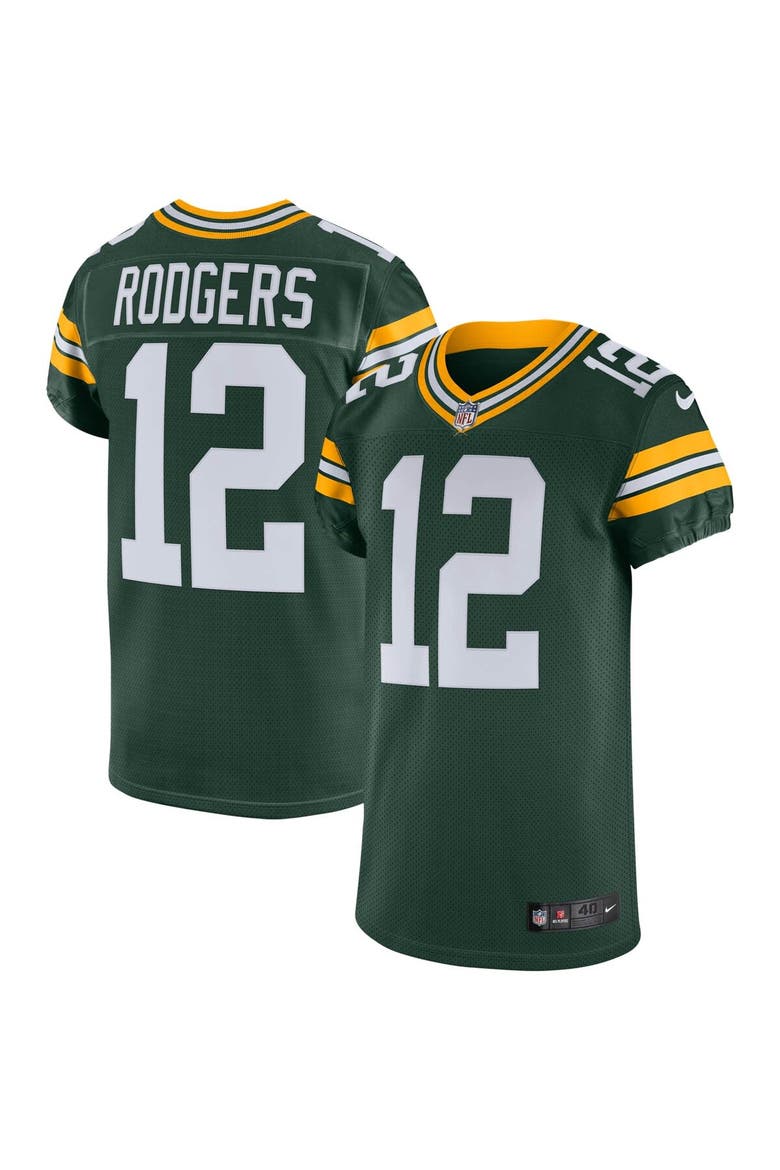 Men's Nike Aaron Rodgers Green Green Bay Packers Vapor Elite Jersey, Alternate, color, Green
