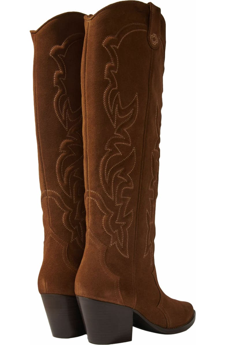 maje Suede cowboy boots, Alternate, color,