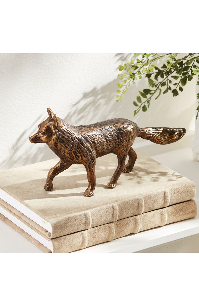 Napa Home & Garden Sly Fox Sculpture, Alternate, color, Gold