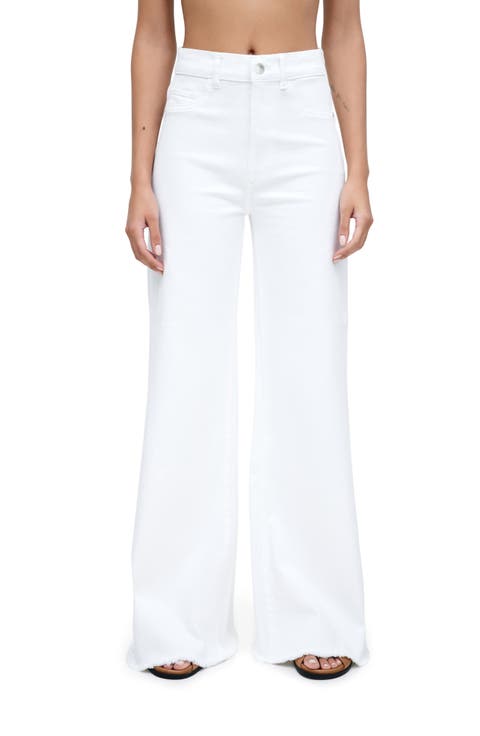 McCarren High Waist Raw Hem Wide Leg Jeans