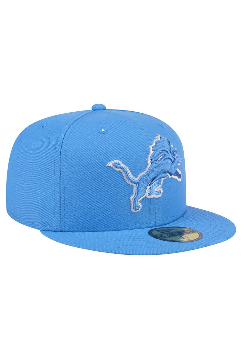 Men's New Era Blue Detroit Lions Omaha 59FIFTY Fitted Hat, Alternate, color, Blue