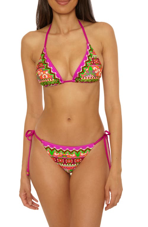 Bca By Rebecca Virtue Moroccan Triangle Bikini Top In Pink