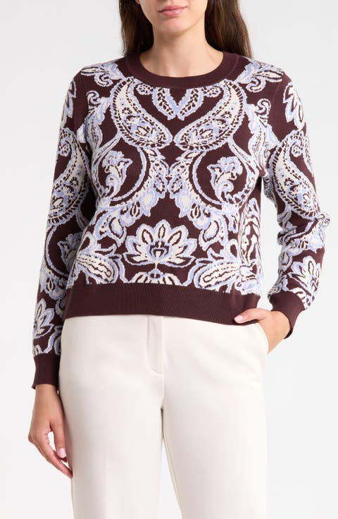 Floral Jacquard Sweater