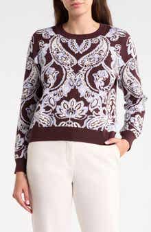 Floral Jacquard Sweater