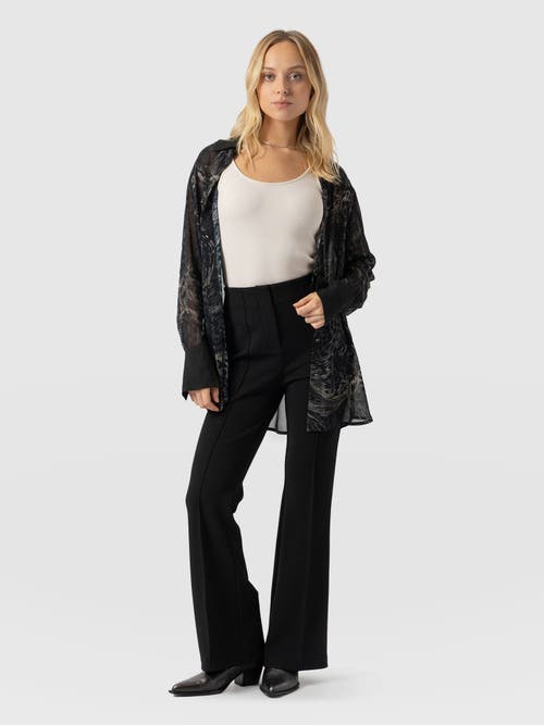 Saint + Sofia Freya Flared Pant In Black