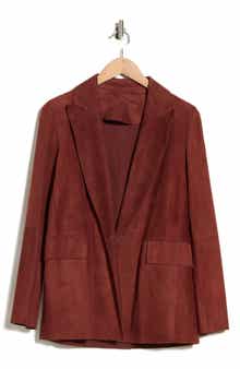Suede Open Front Jacket