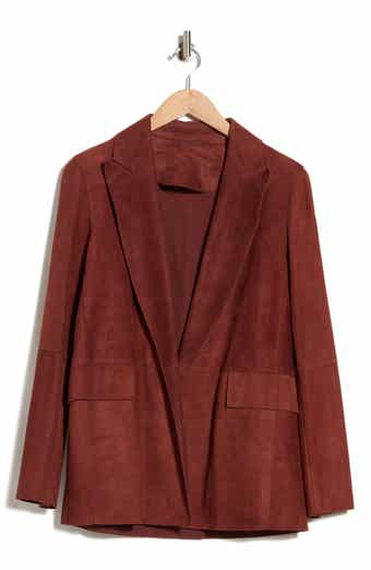 Suede Open Front Jacket