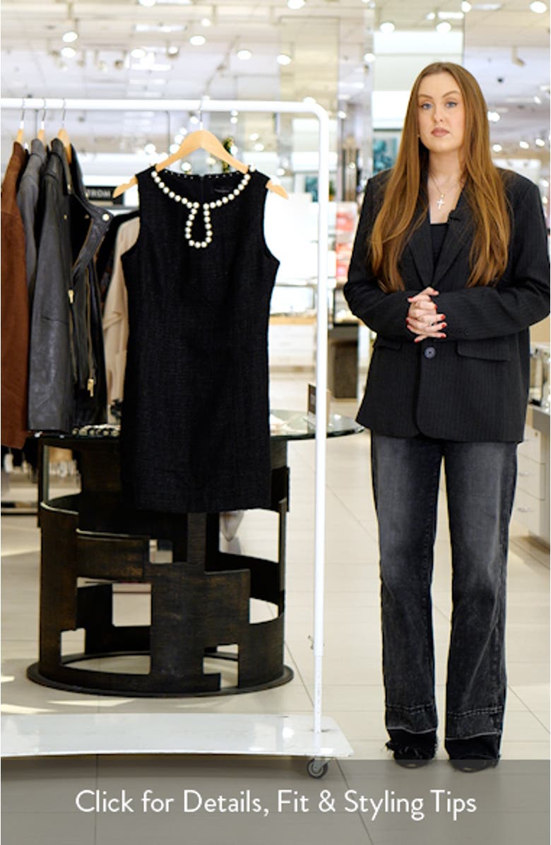 Faux Pearl Detail Sheath Minidress, sales video thumbnail