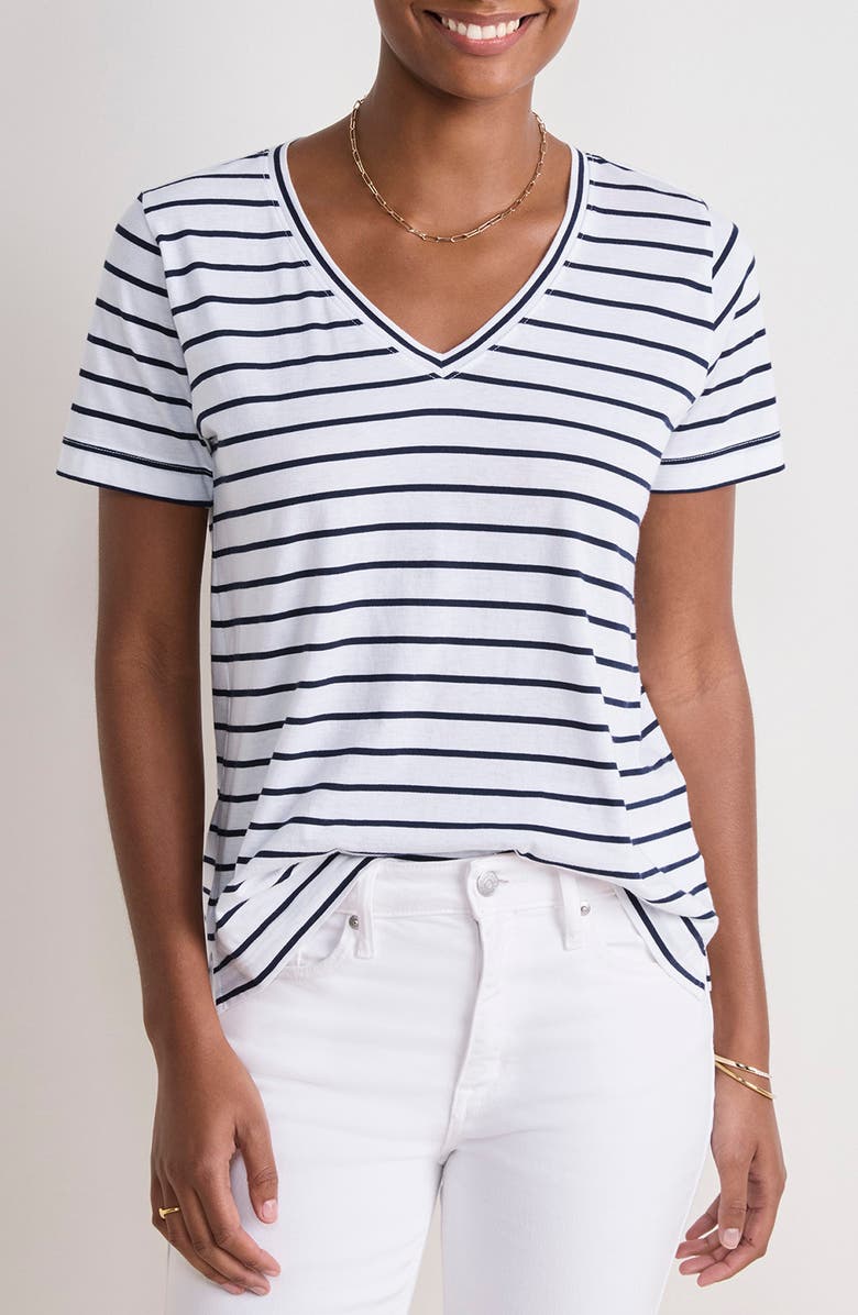 vineyard vines V-Neck Cotton T-Shirt, Main, color, 