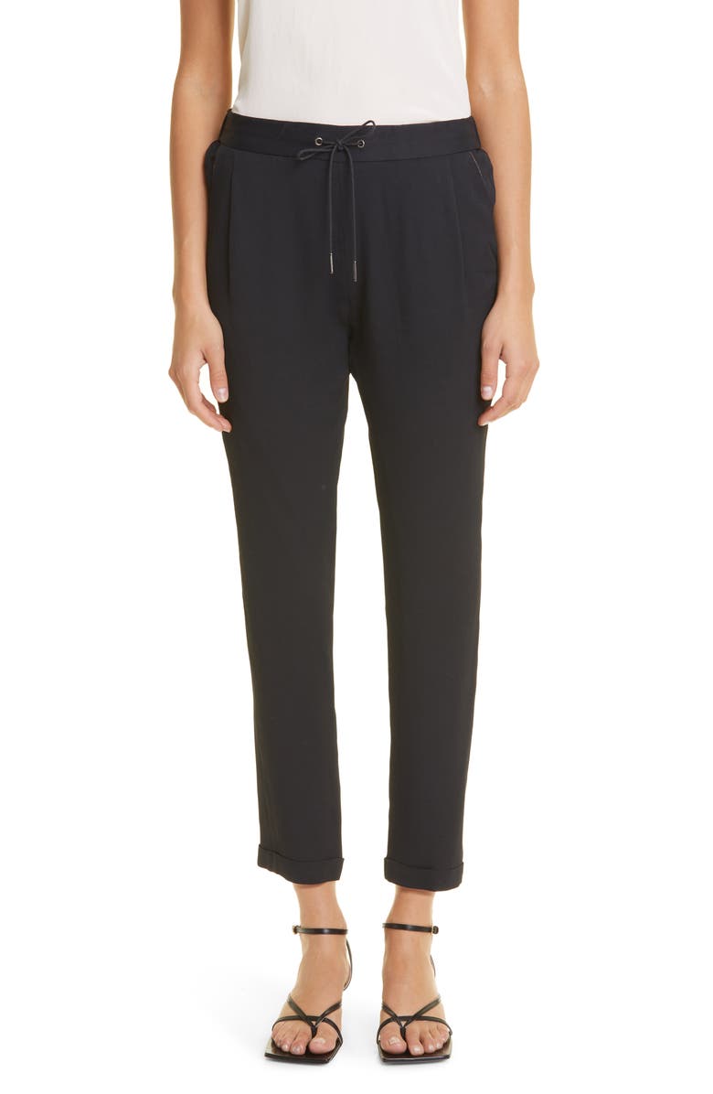 Fabiana Filippi Spello Tapered Leg Crepe Pants, Main, color, 