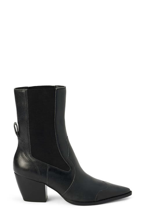 Matisse Keith Lizard Embossed Chelsea Boot In Black