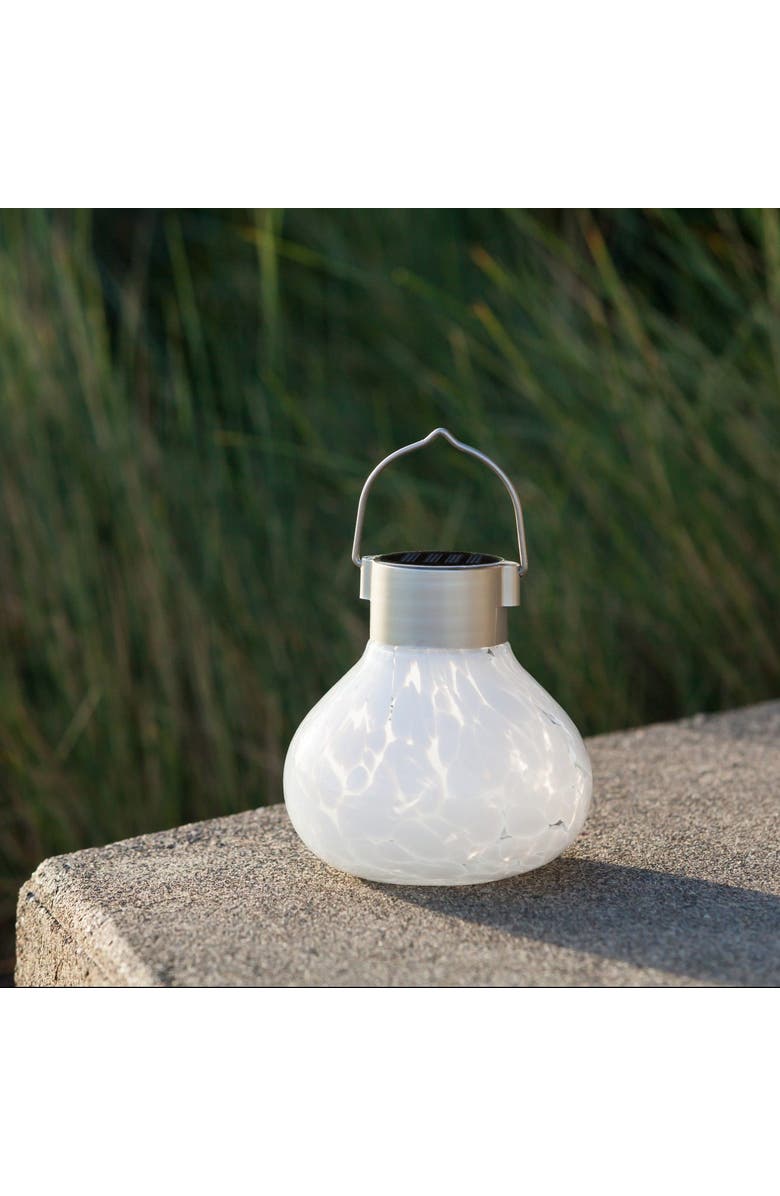 Allsop Home & Garden Solar Tea Lantern Handblown Glass 3-pack, Alternate, color, White