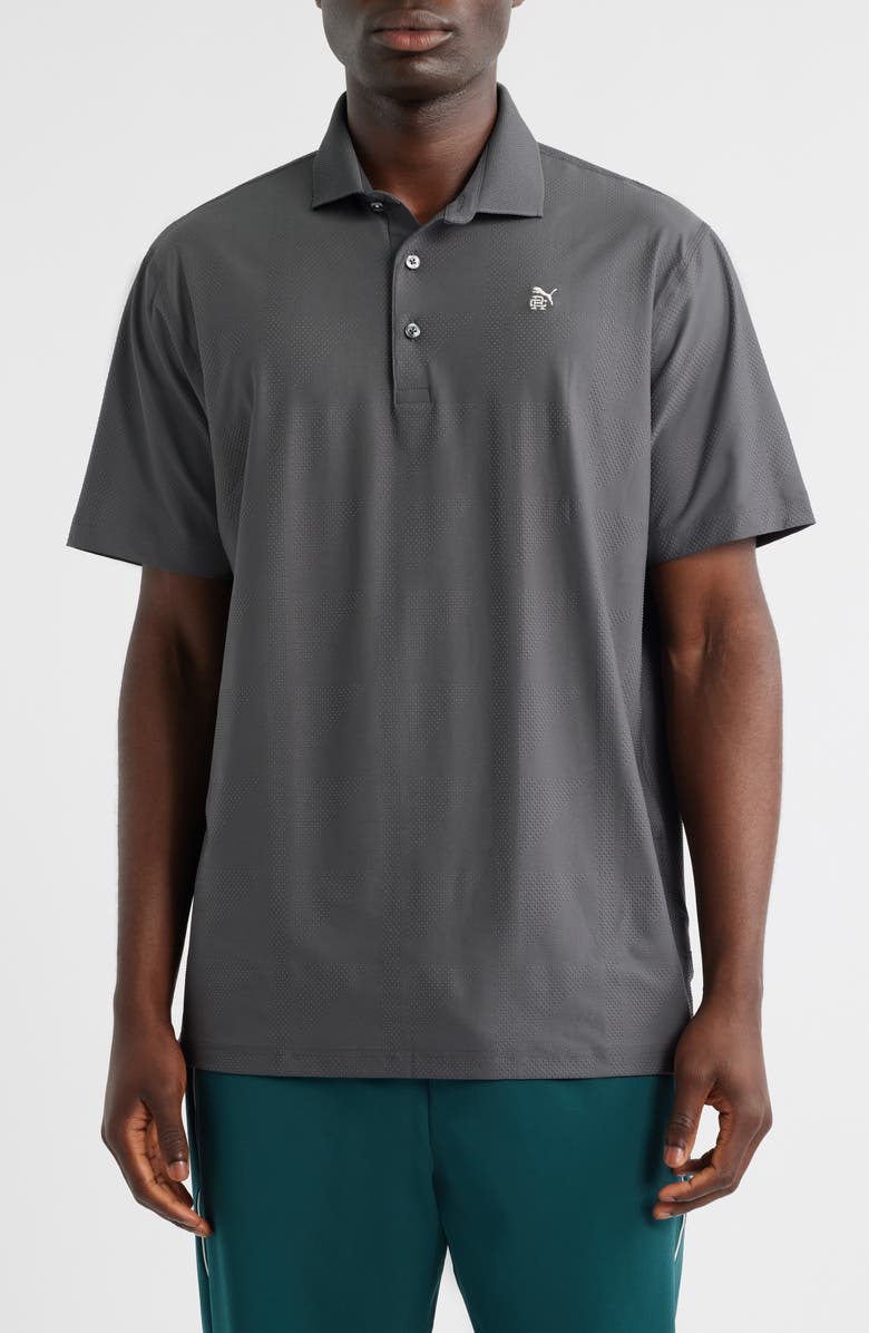 PUMA GOLF x Reigning Champ MATTR Jacquard Polo, Main, color, Dusky Gray