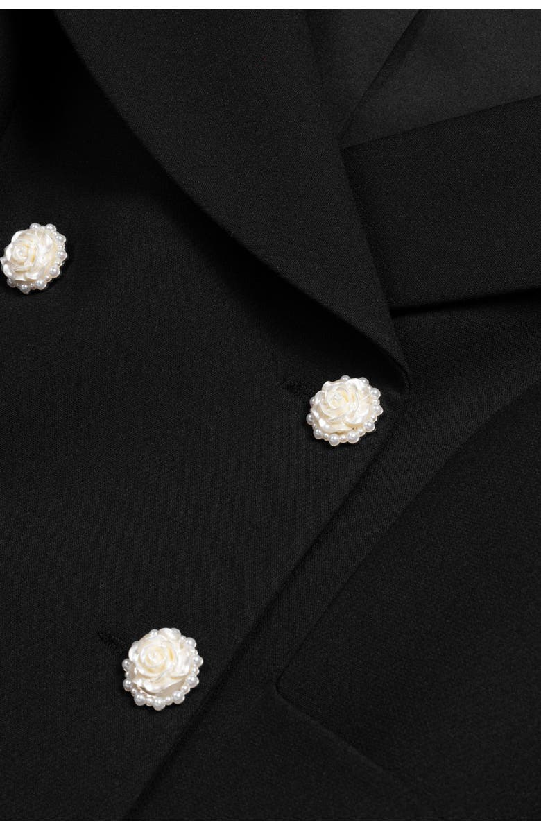 Nocturne Double-Breasted Structured Jacket, Alternate, color, Black