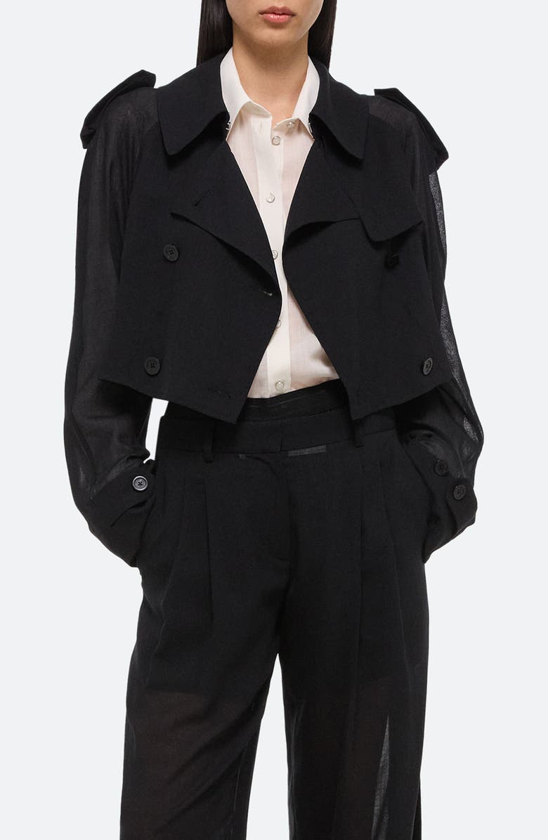 Helmut Lang Crop Trench Coat, Main, color, 