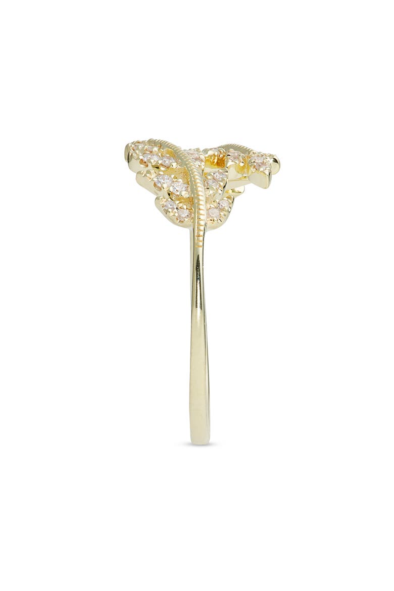 Diamond Leaf Ring, Alternate, color, YELLOW