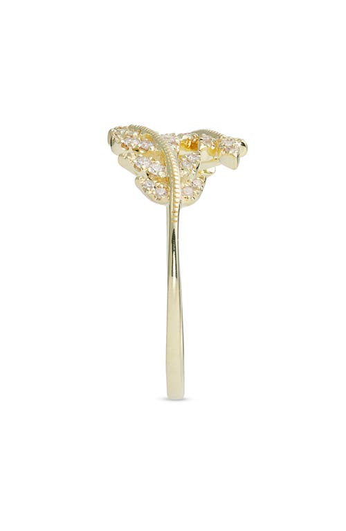 Meira T Diamond Leaf Ring In Yellow