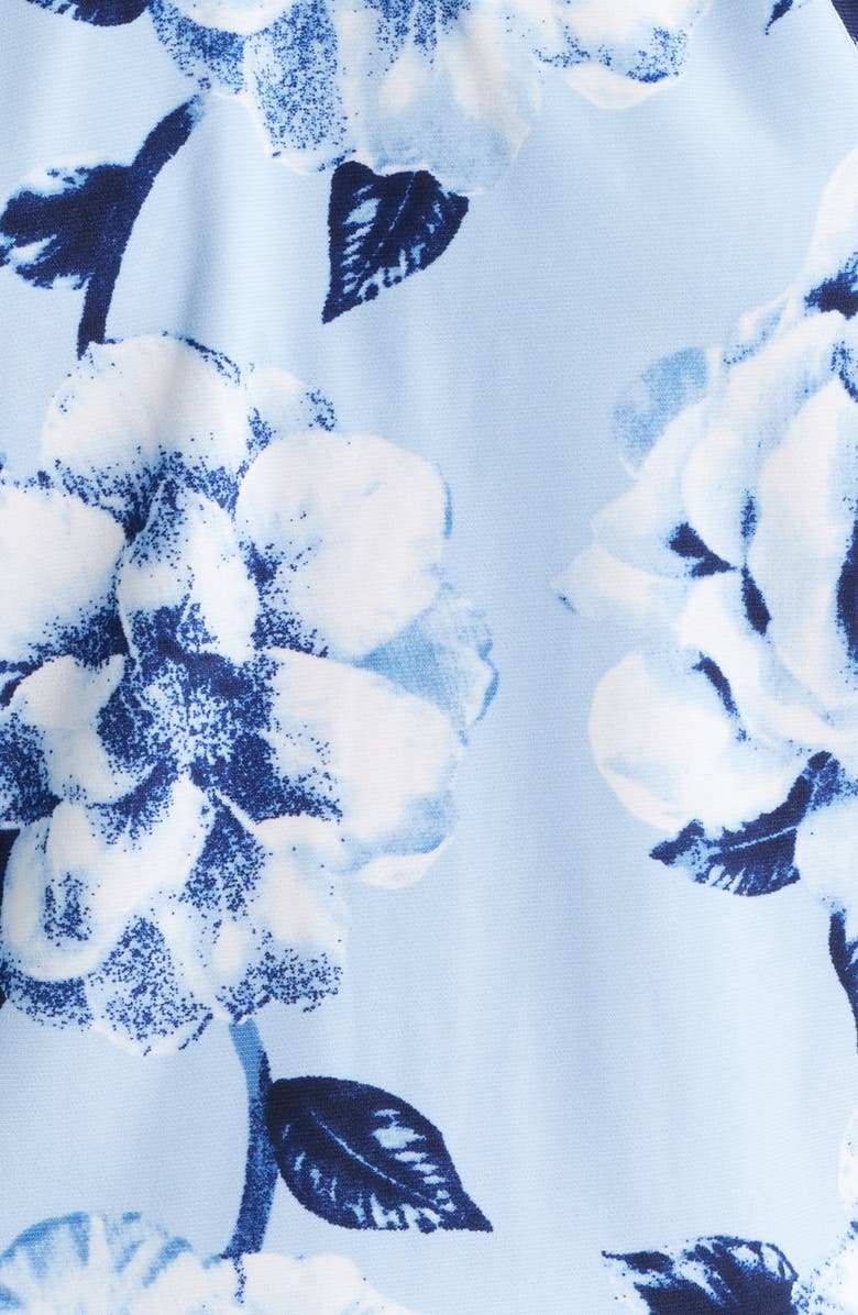 Anne Klein Pleated Flutter Sleeve Top, Alternate, color, Lakeshore Multi