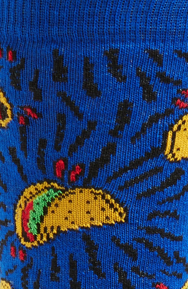 Topman Blue Taco Pattern Socks, Alternate, color,