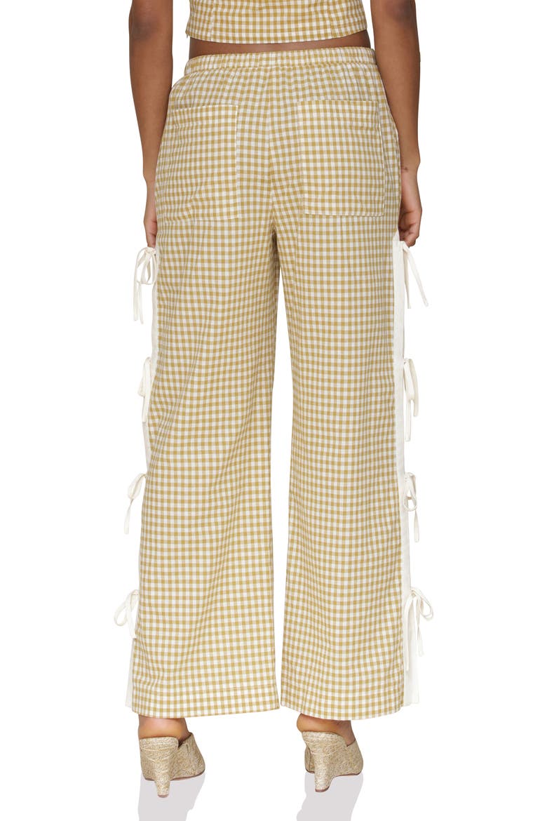 Side Tie Gingham Pants, Alternate, color, OLIO GINGHAM