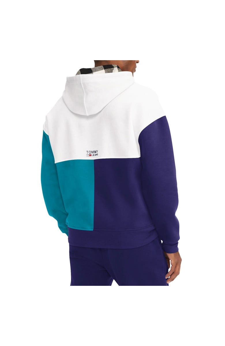 TOMMY JEANS Men's Tommy Jeans White/Purple Charlotte Hornets Andrew Split Pullover Hoodie, Alternate, color, White