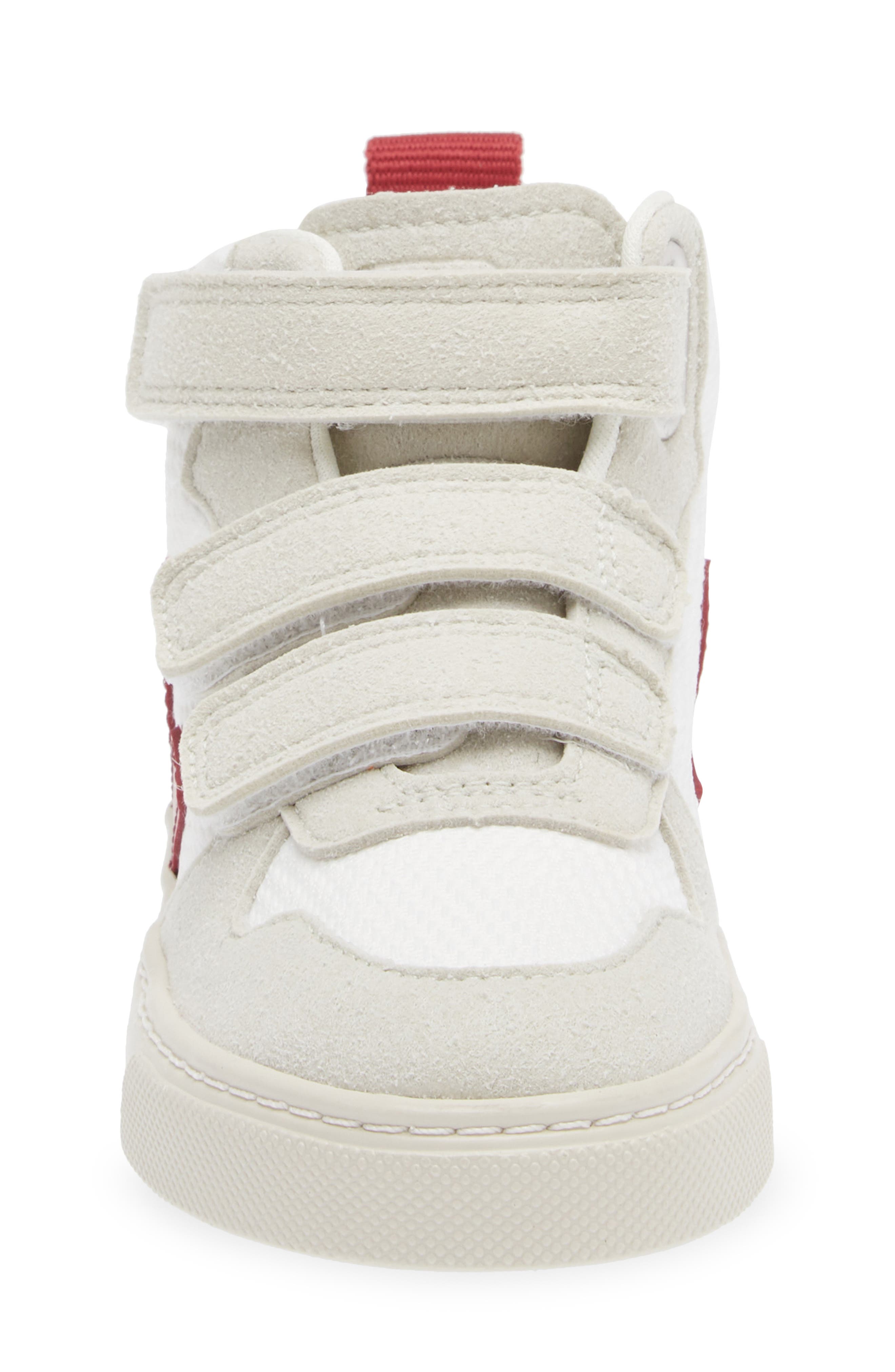 Veja Kids' Small V-10 Mid Sneaker, Alternate, color, White Marsala