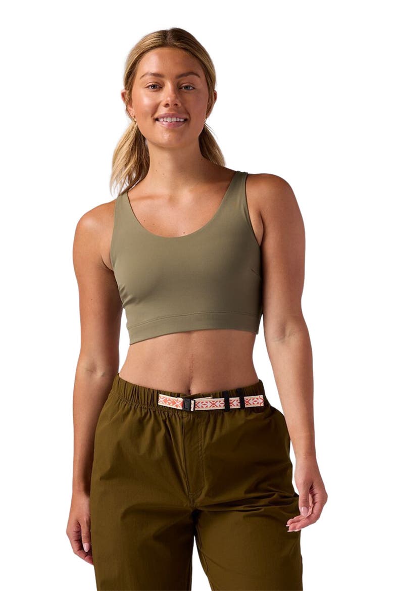 Destination Longline Bra Top - Women's, Alternate, color, Kalamata