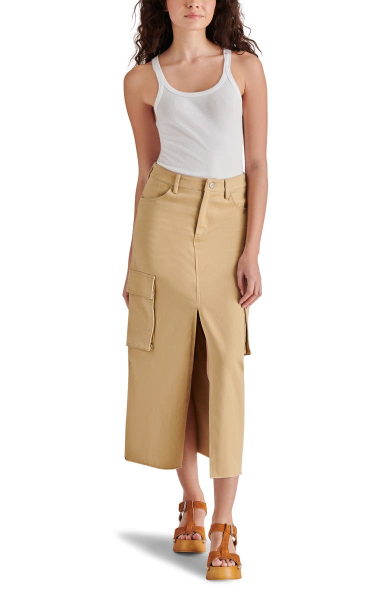Steve Madden Benson Stretch Twill Cargo Skirt, Alternate, color,