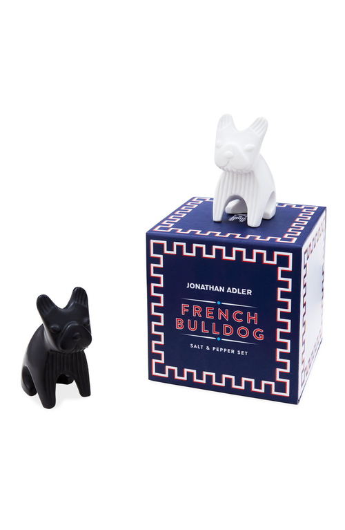Jonathan Adler French Bulldog Salt And Pepper Shakers In Black