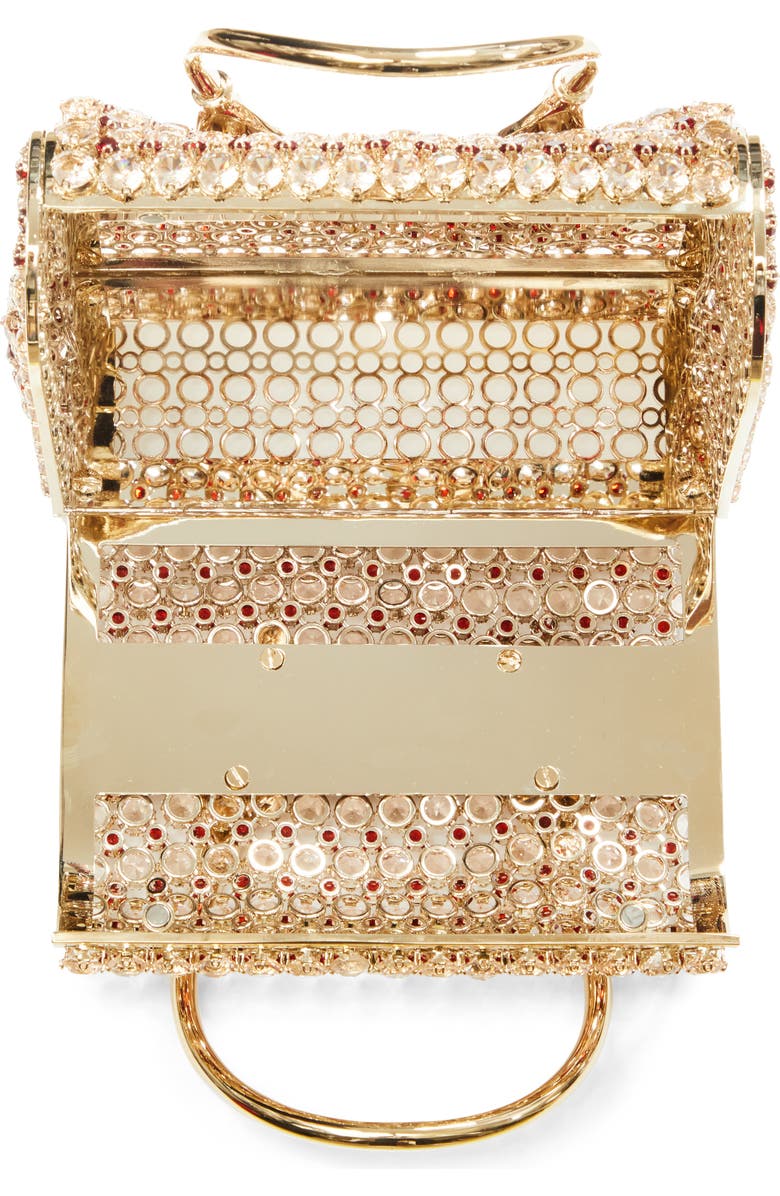 Christian Louboutin Crystal Mesh Top Handle Bag, Alternate, color, Suzuran/ Loubi