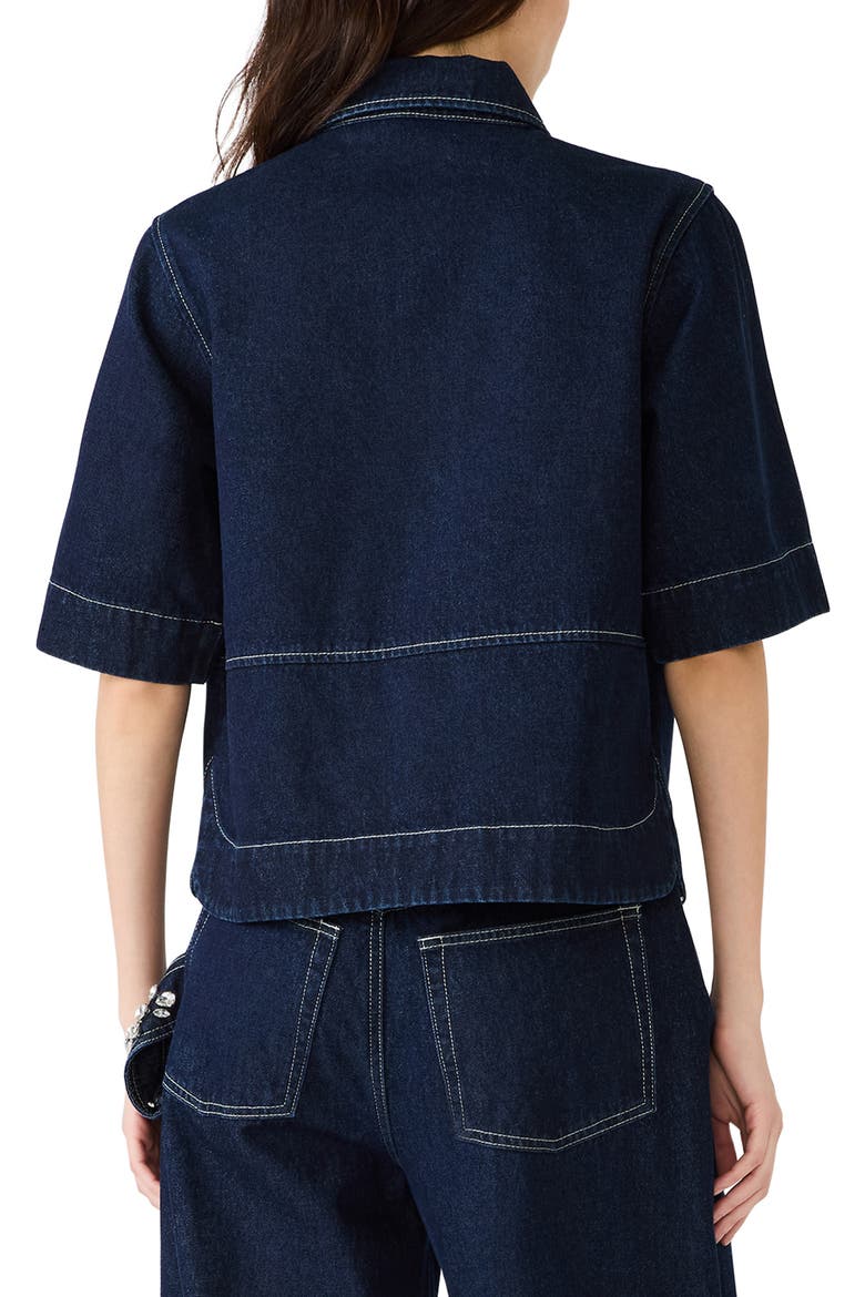Eliana Denim Shirt, Alternate, color, BIJOU BLUE