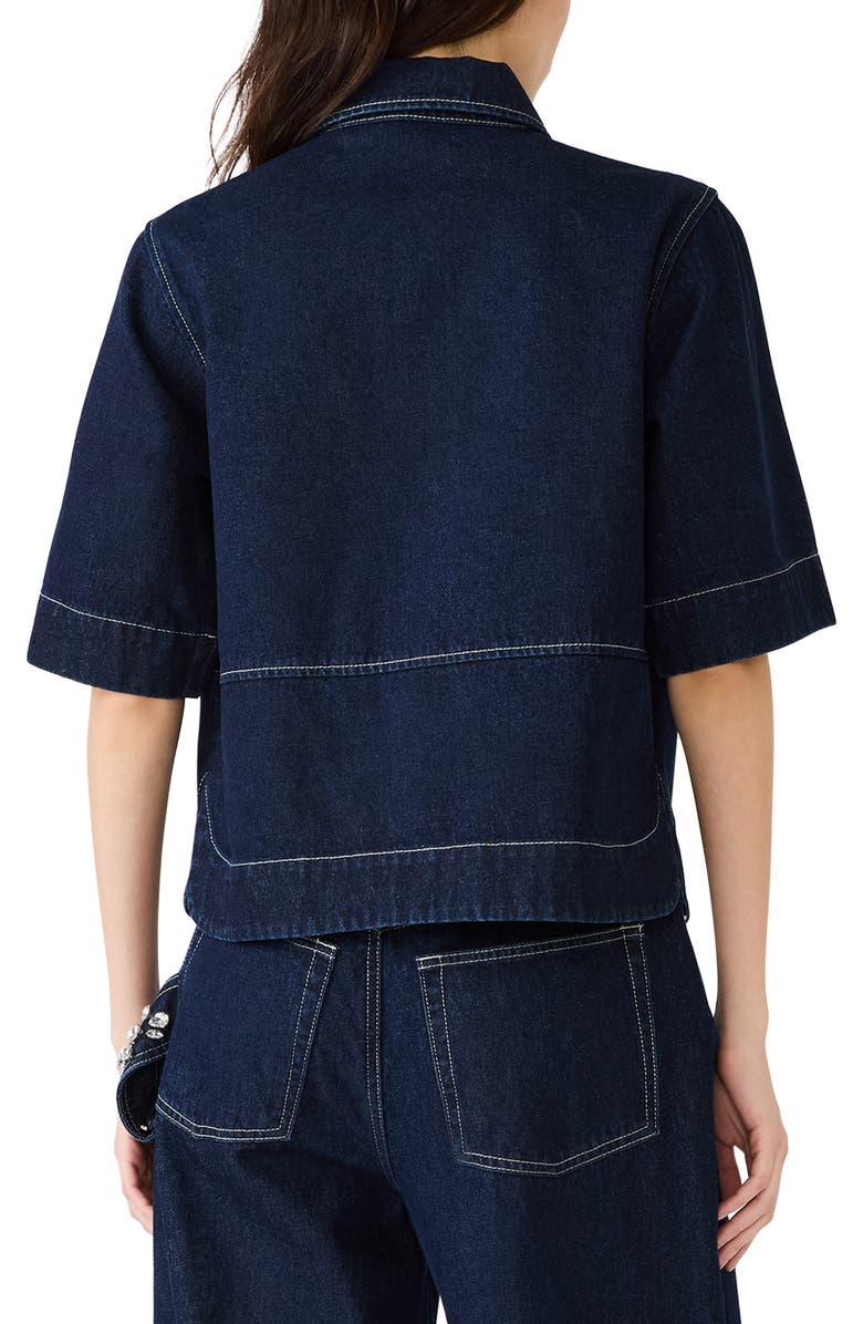 Steve Madden Eliana Denim Shirt, Alternate, color, Bijou Blue