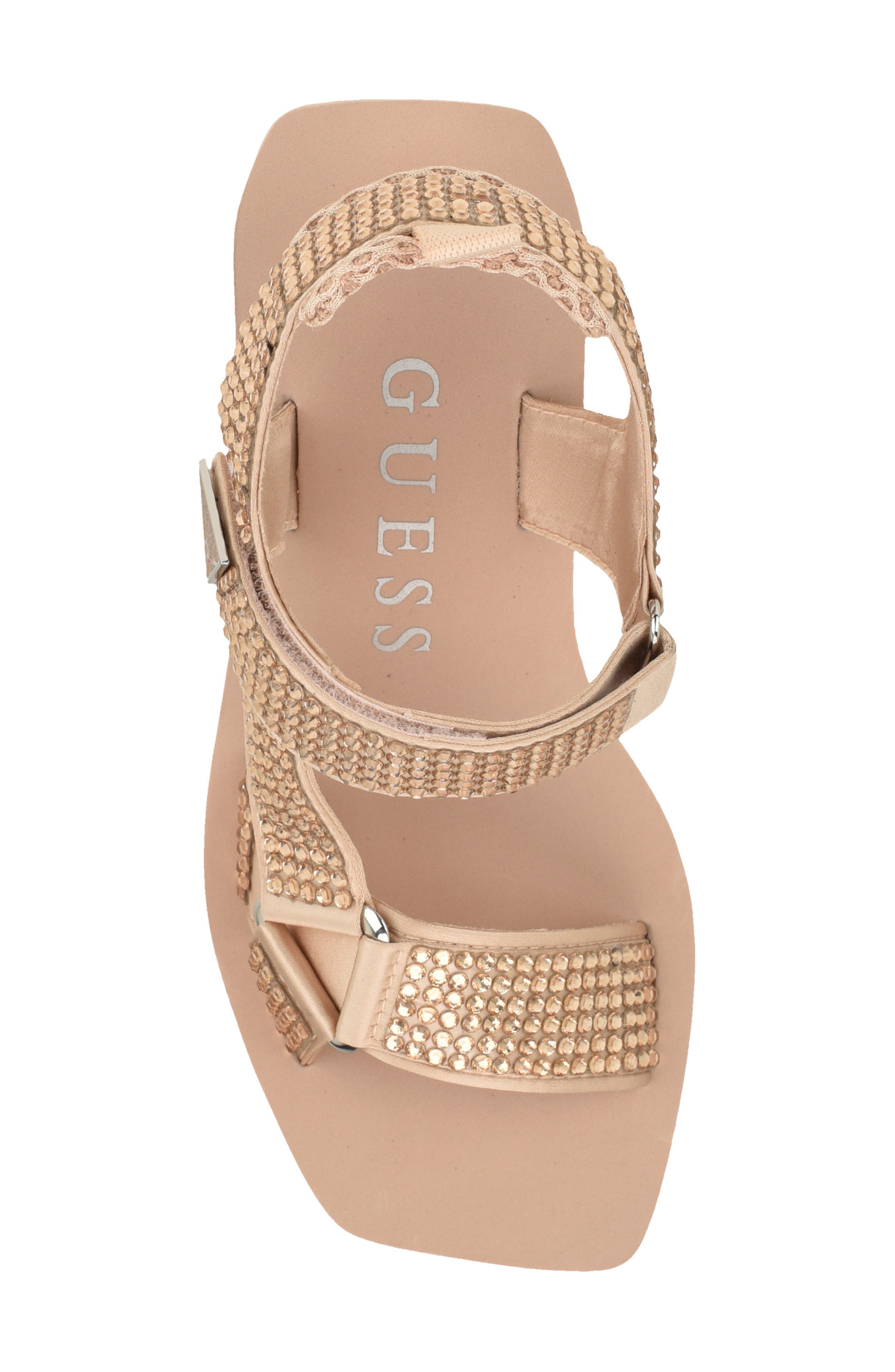 GUESS Dawsin Slingback Platform Wedge Sandal, Alternate, color, Light Natural