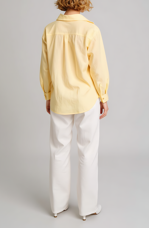 Nelle Atelier The Chacha Petite Button Down Shirt In Yellow