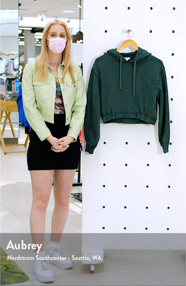 Crop Organic Cotton French Terry Hoodie, sales video thumbnail