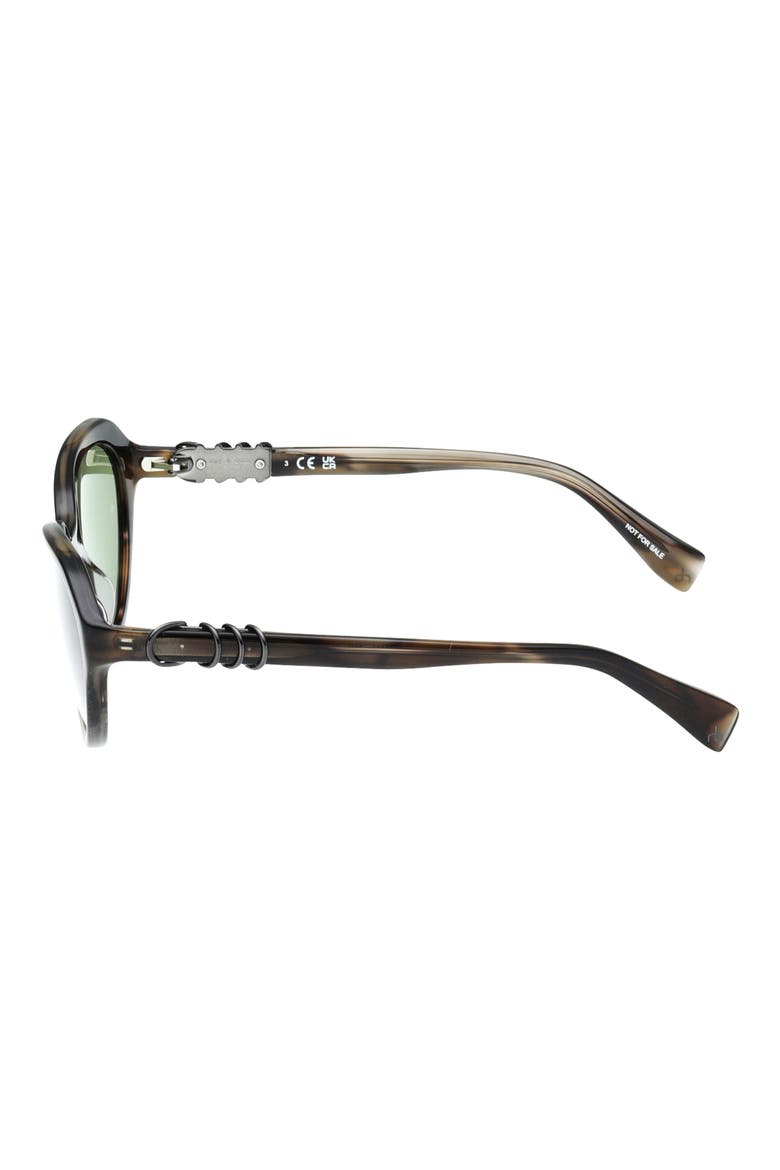 54mm Round Sunglasses, Alternate, color, SHINY MILKY GREY BROWN WATERCO