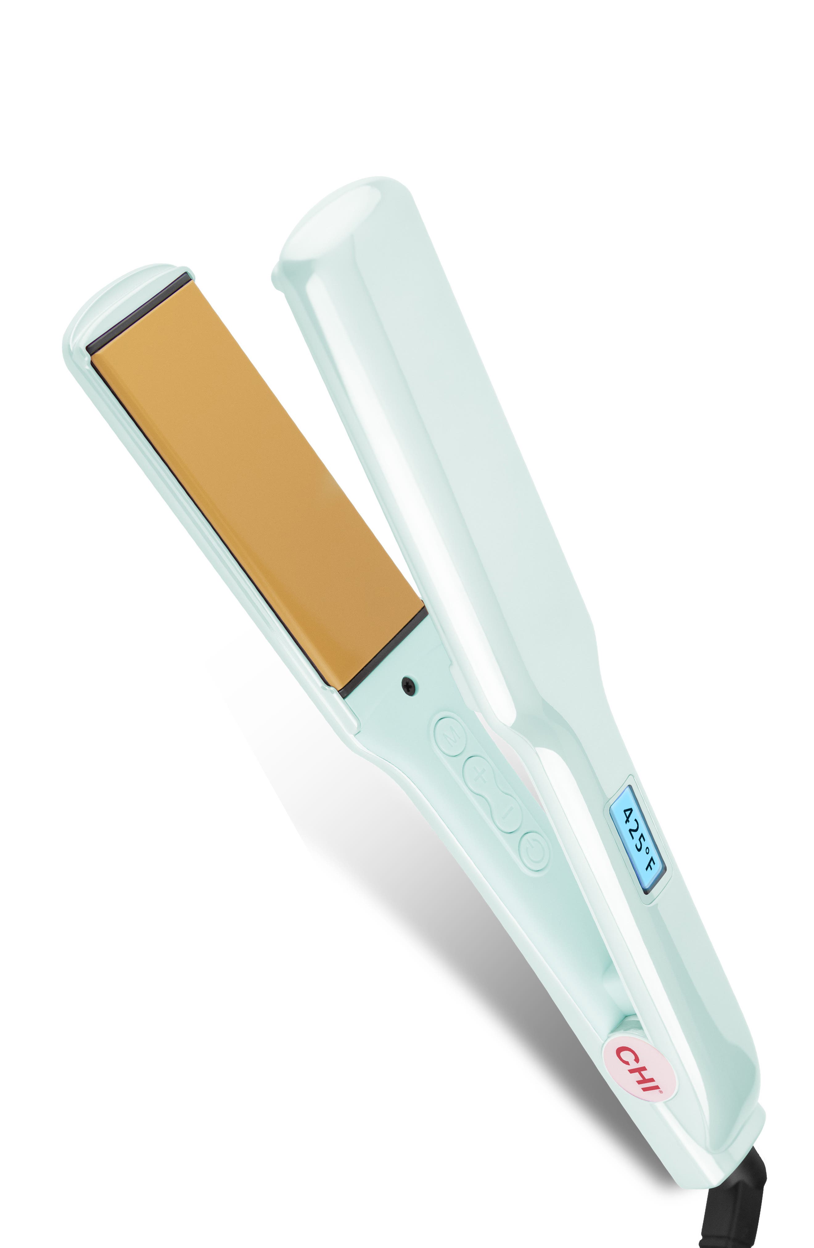 Baby Blue Chrome Wide Plate Ceramic Hair Straightener