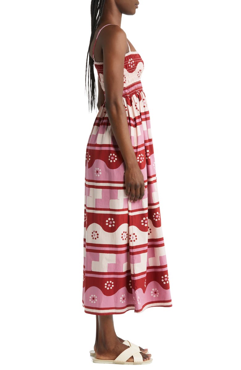 Madewell Theo Geodaisy Batik Sleeveless Dress, Alternate, color,