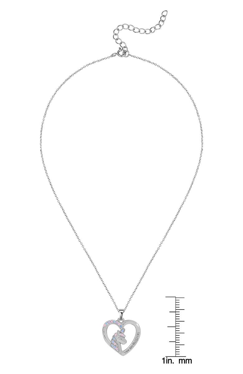 Lily Nily Kids' Magical Unicorn Pendant Necklace, Alternate, color, Silver