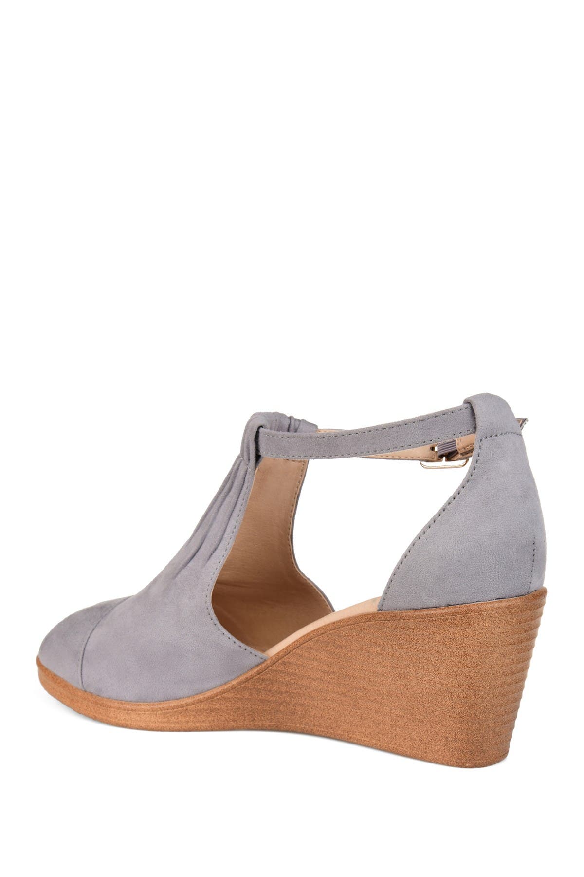 Journee Collection Kedzie Wedge Sandal - Narrow Width, Alternate, color, Grey