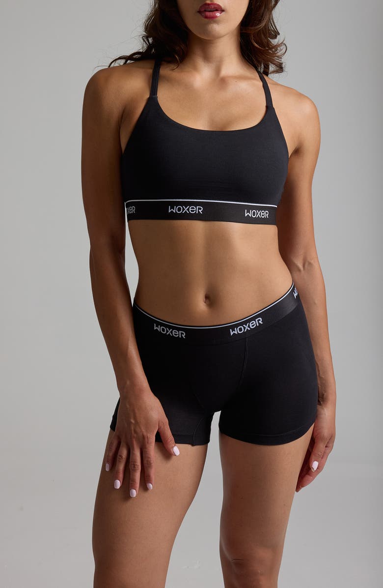 Woxer Star Ultra-Soft 3-Inch Boxer Briefs, Alternate, color, Black 2.0