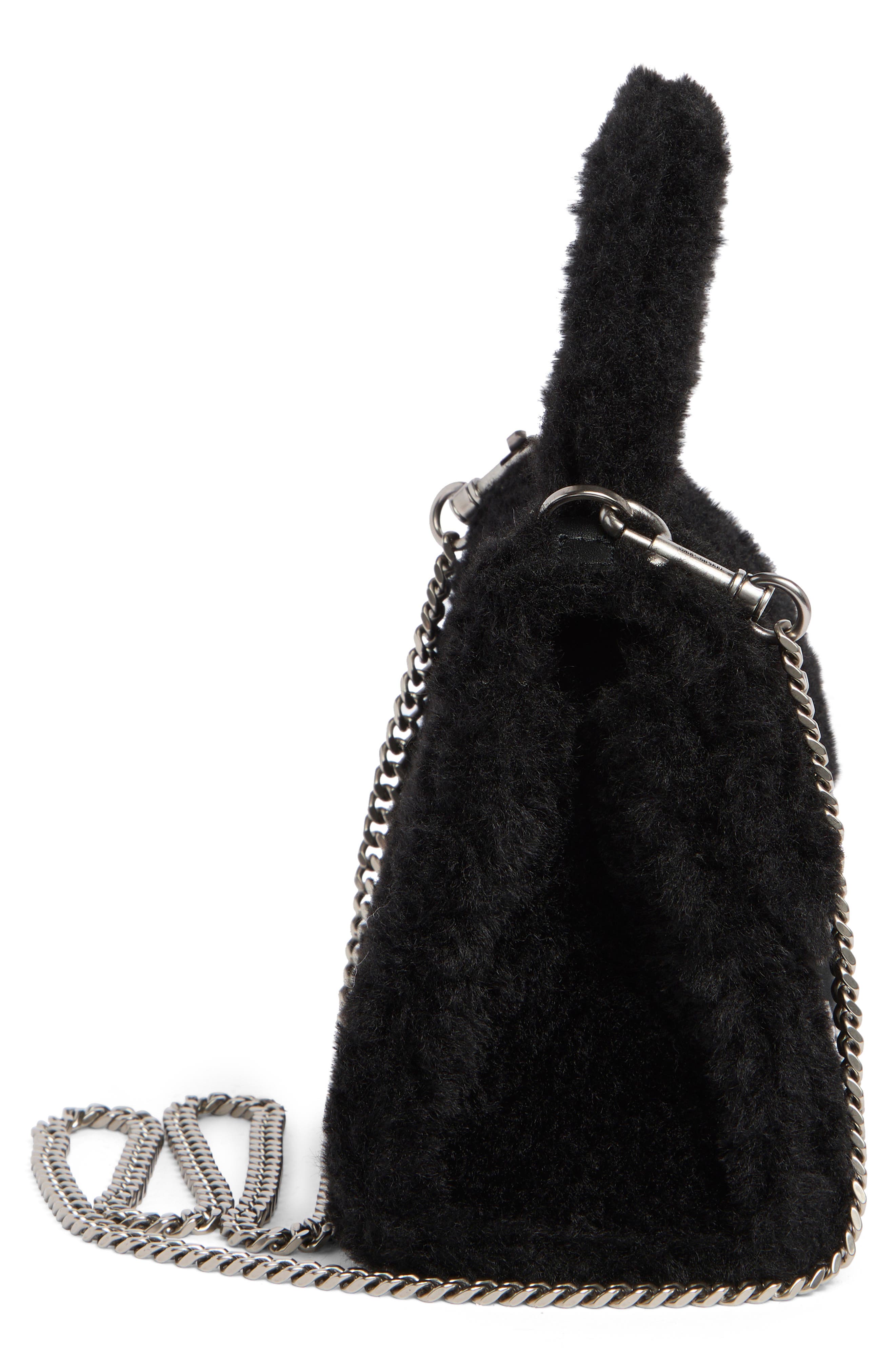 Marc Jacobs Faux Fur Min Top Handle Satchel, Alternate, color, 