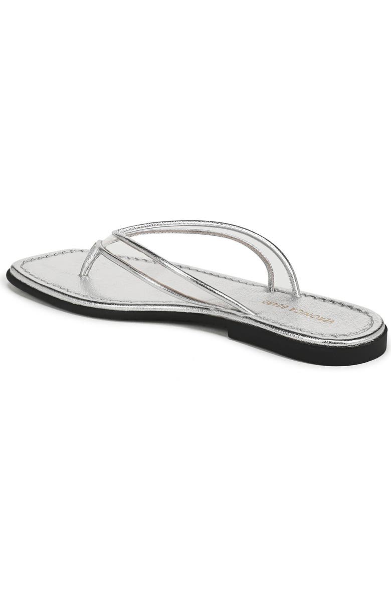 Veronica Beard Clea Flip Flop, Alternate, color, Clear/ Silver