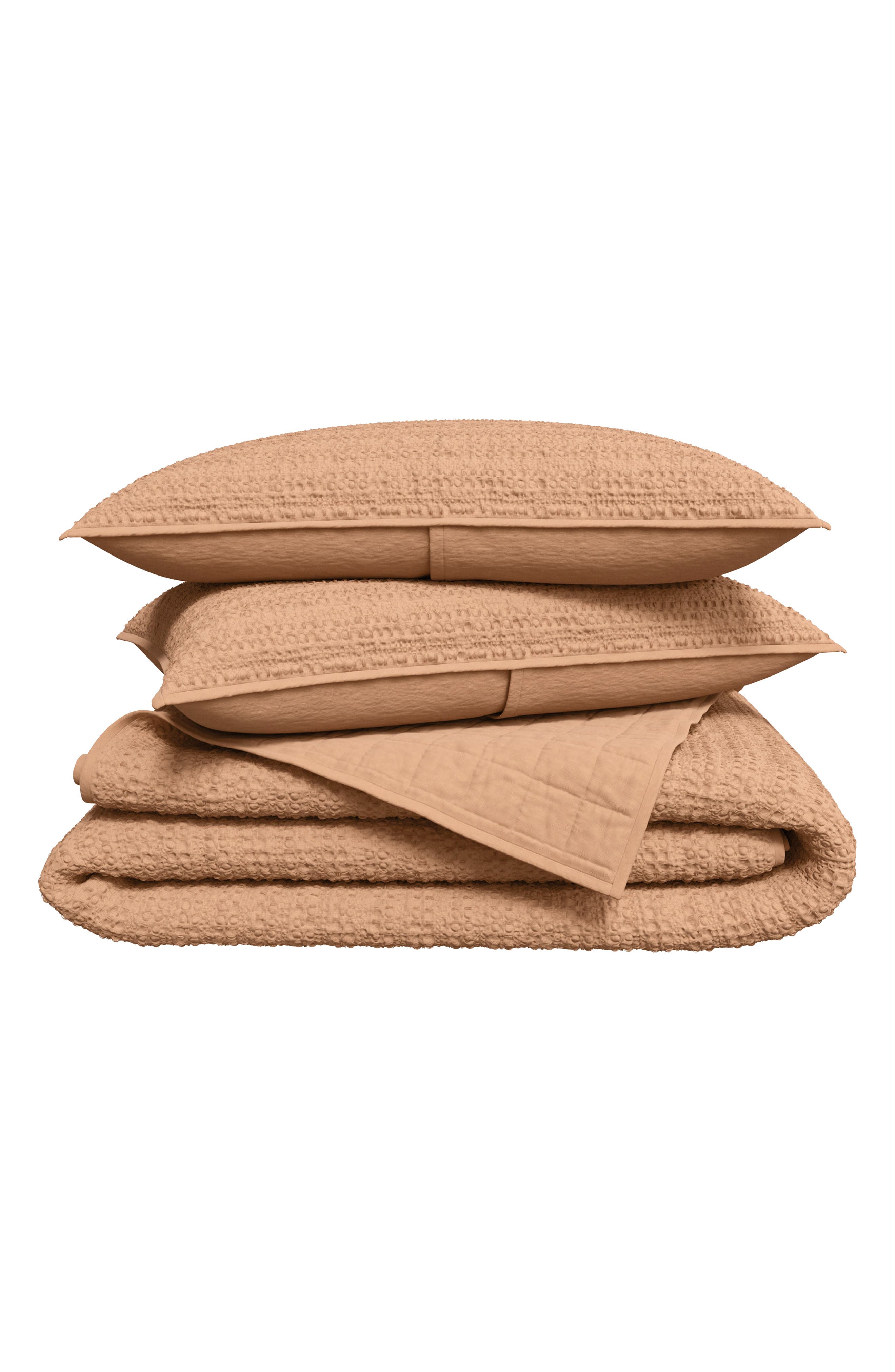 Woven & Weft Reversible Honeycomb Waffle Cotton Quilt & Sham Set