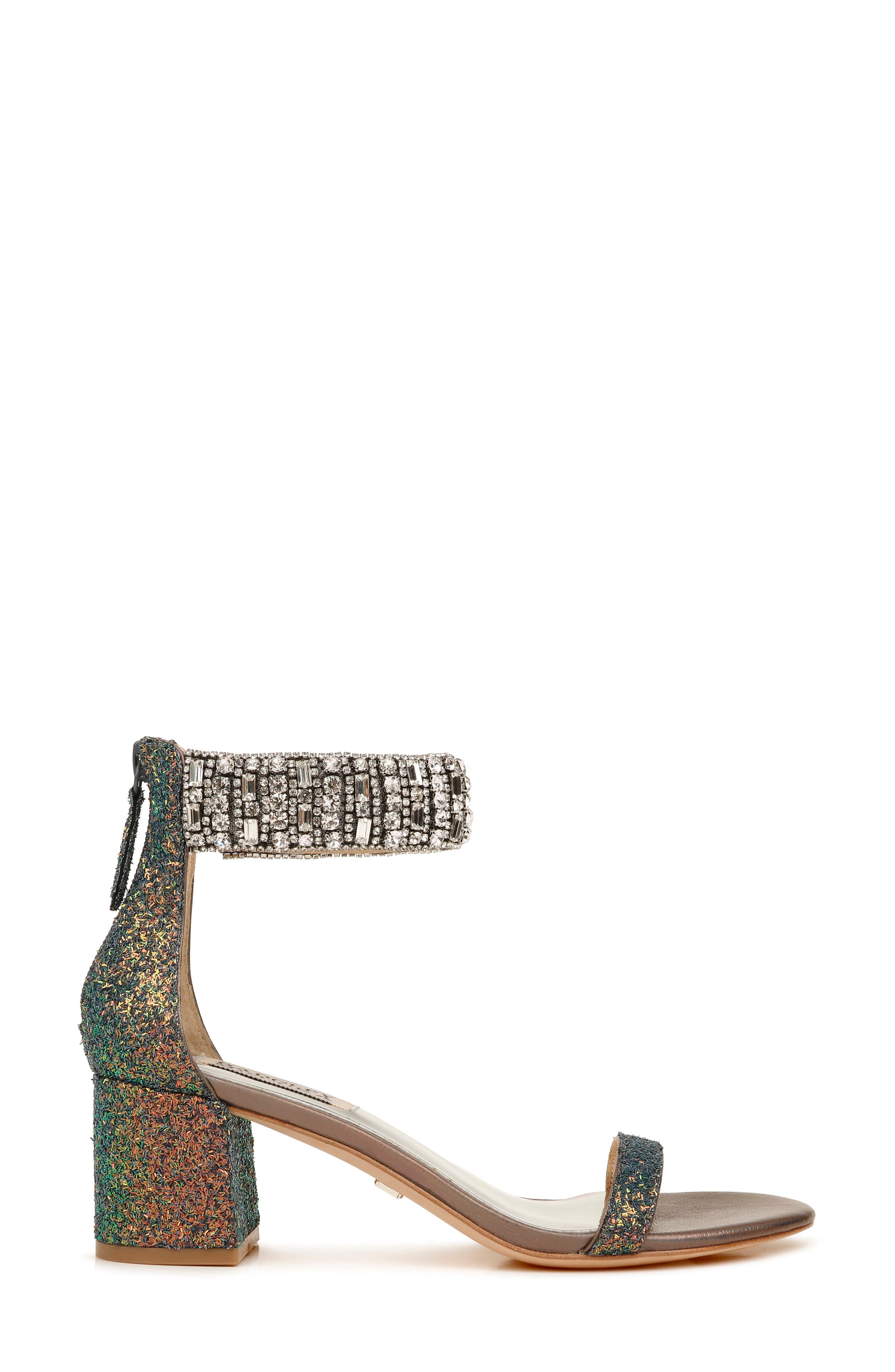Gallia Ankle Strap Sandal, Alternate, color, MIDNIGHT MULTI GLITTER
