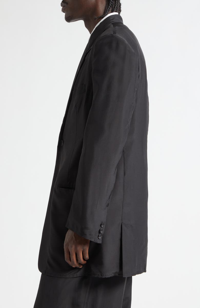 Yohji Yamamoto Silk Jacket, Alternate, color, Black
