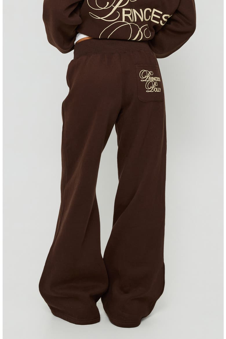 Verenah Wide Leg Sweatpants, Alternate, color, BROWN