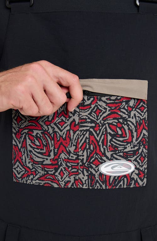 Quiksilver Fly High Water Resistant Snow Bibs In Black