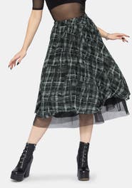 Disturbia Rhoswen Layered Check Hitched Skirt